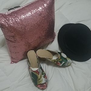 Floral print Asos Wedges heel sandal